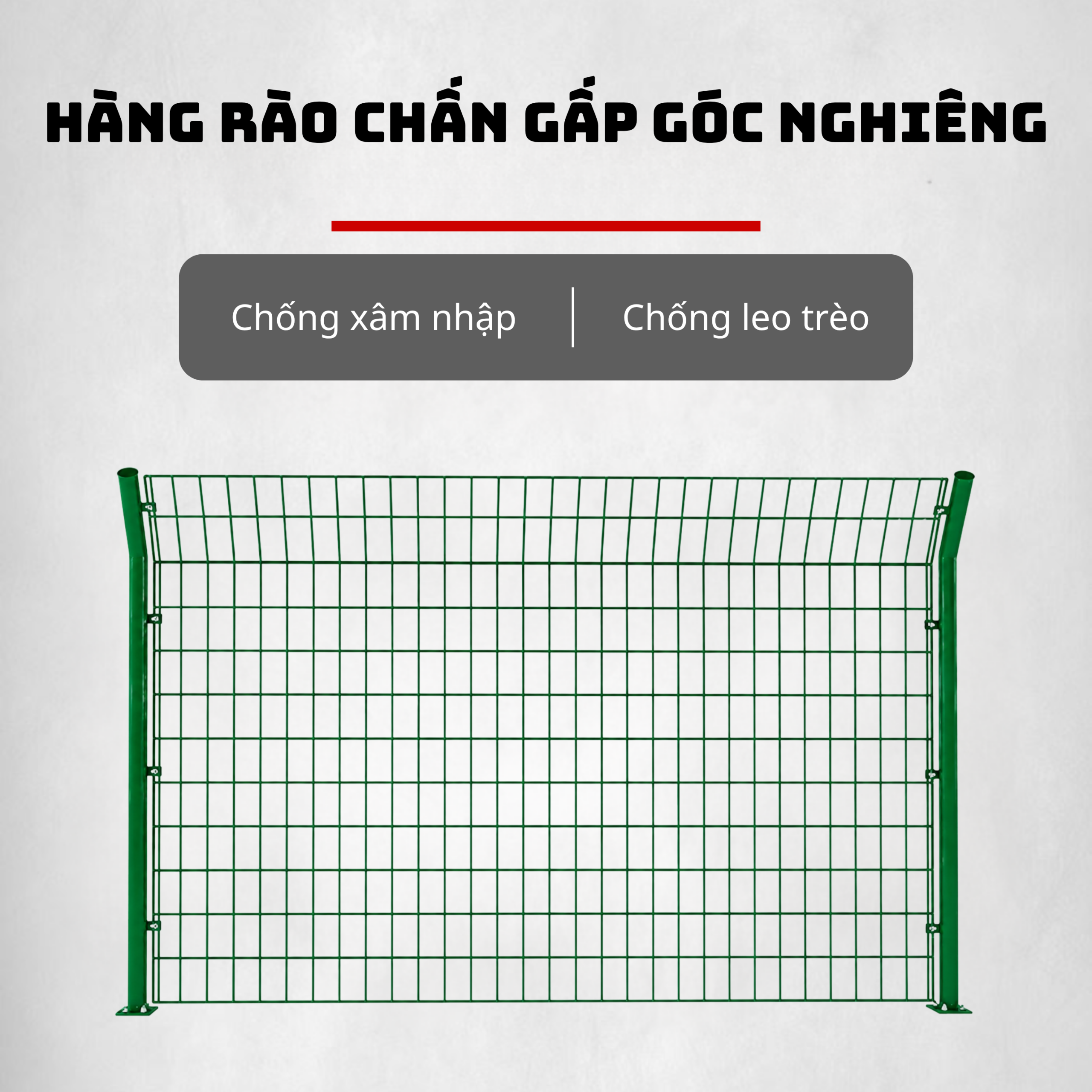 Hàng Rào Lưới Chấn Gấp Góc Nghiêng