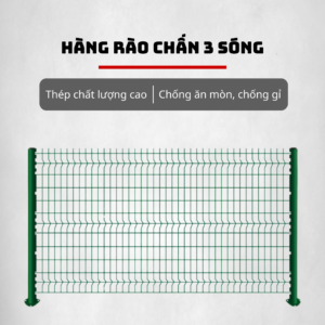Hàng Rào Lưới Thép Chấn 3 Sóng