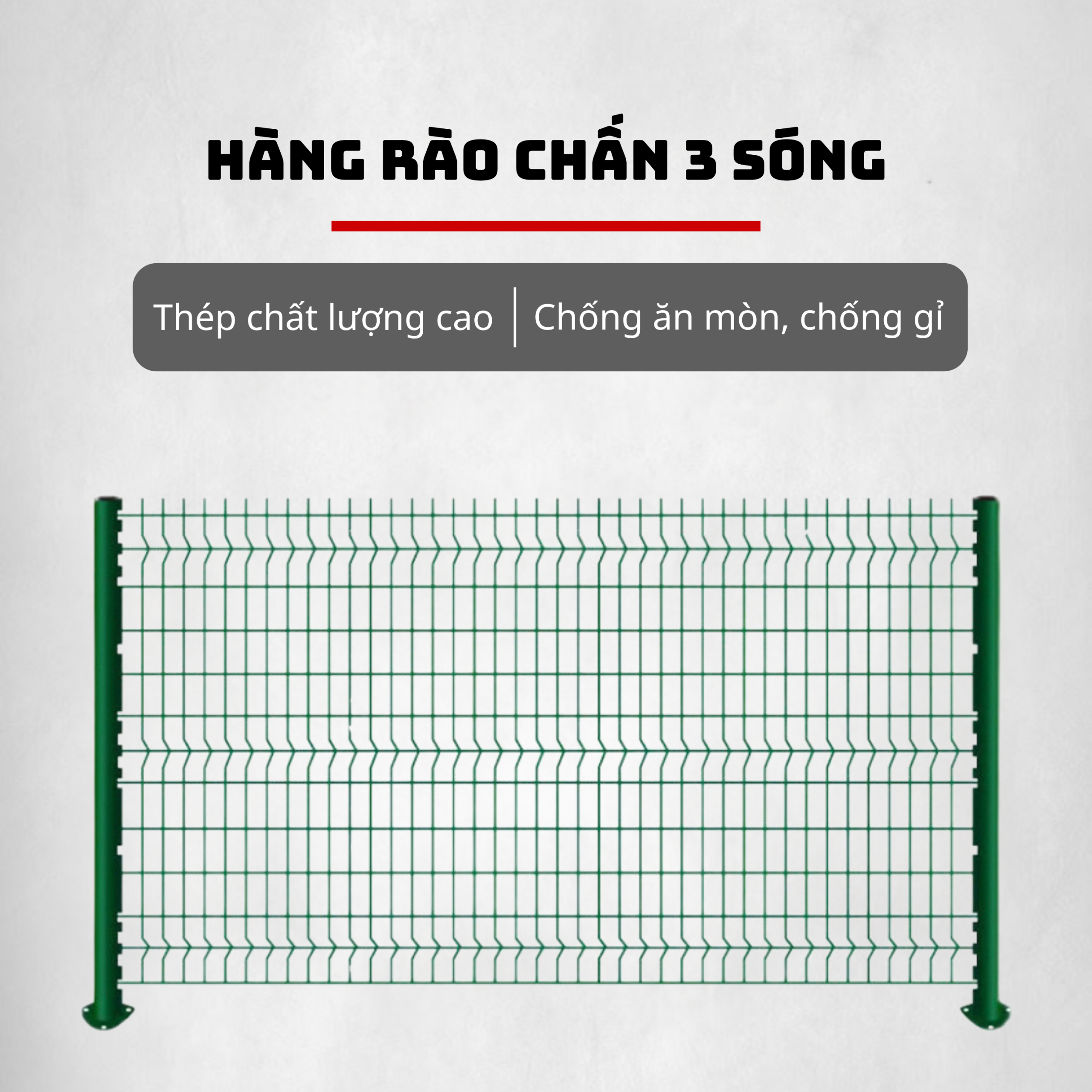 Hàng Rào Lưới Thép Chấn 3 Sóng