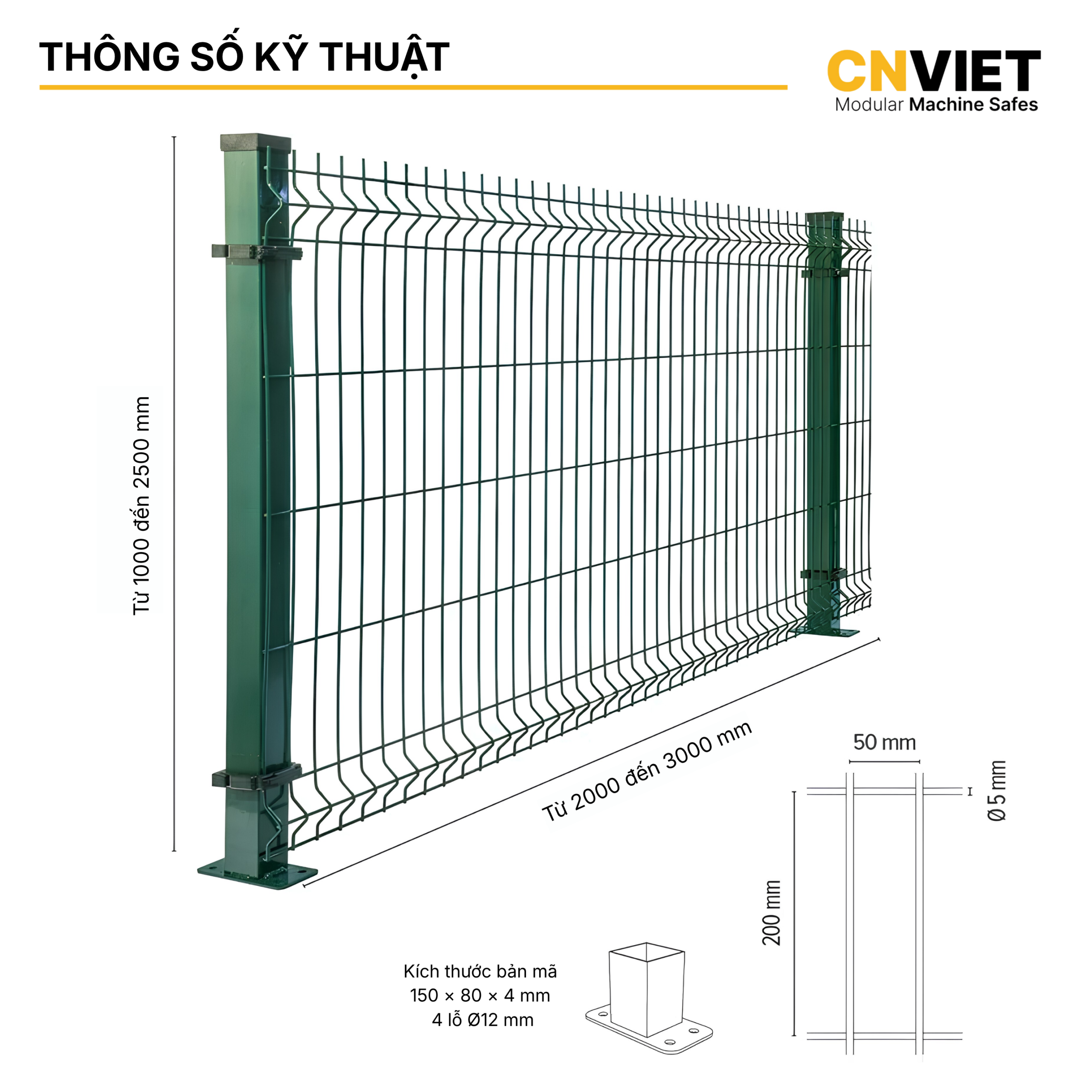 Hàng Rào Lưới Thép Chấn Sóng Đôi - Ảnh 3