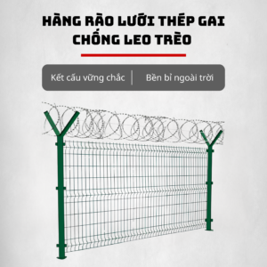 Hàng Rào Lưới Thép Gai Chống Leo Trèo